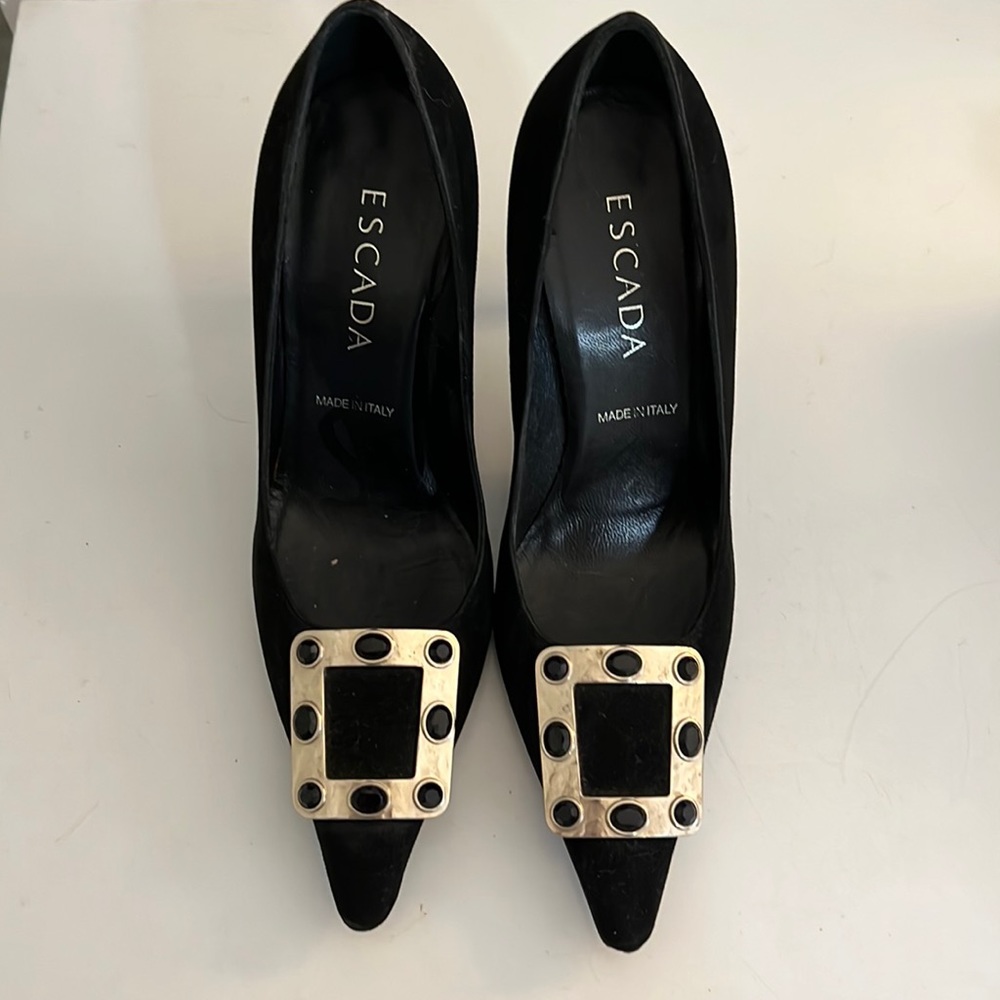 Escada suede pumps- perfect for HALLOWEEN